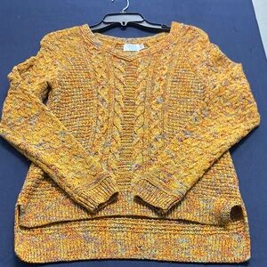 Time and Tru Women's Marled Orange Sweater